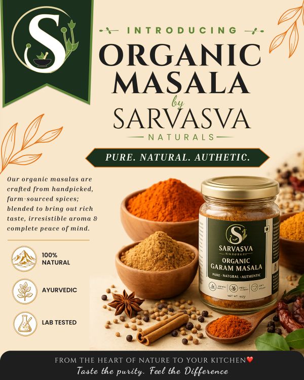 Sarvasva Naturals: Organic Masala Social Media Post