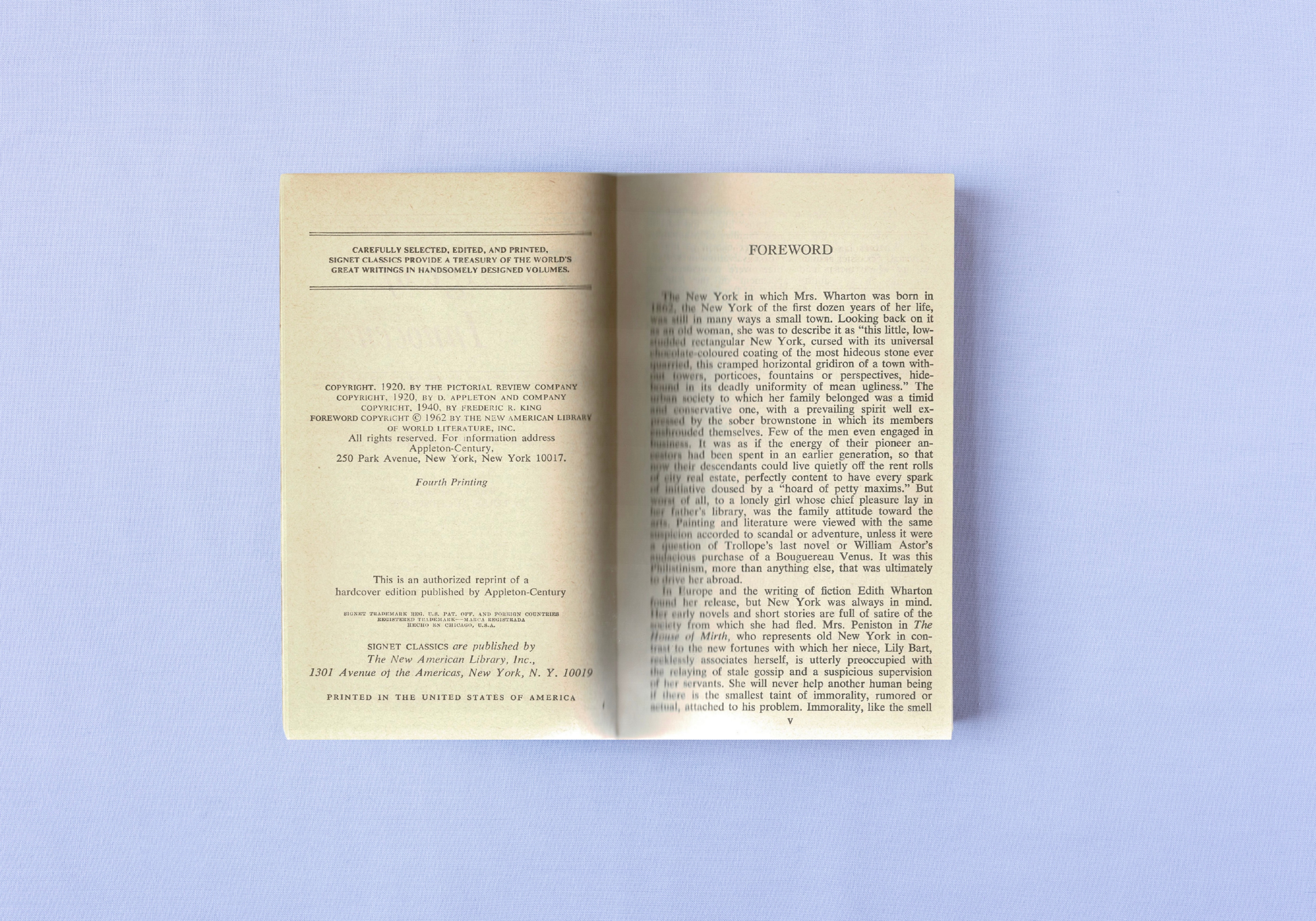 The Age of Innocent Imprint Page