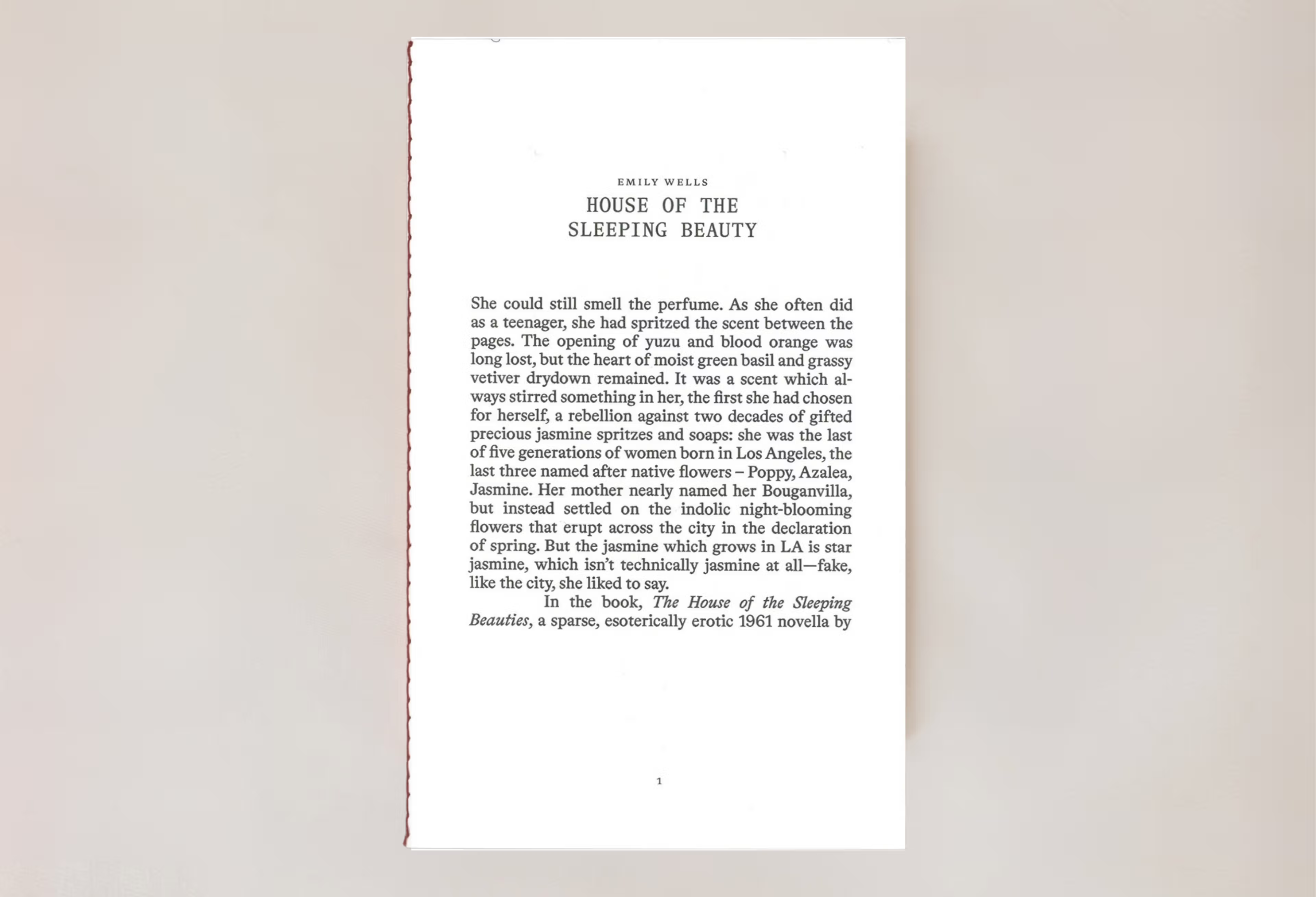 House of the Sleeping Beauty, front cover