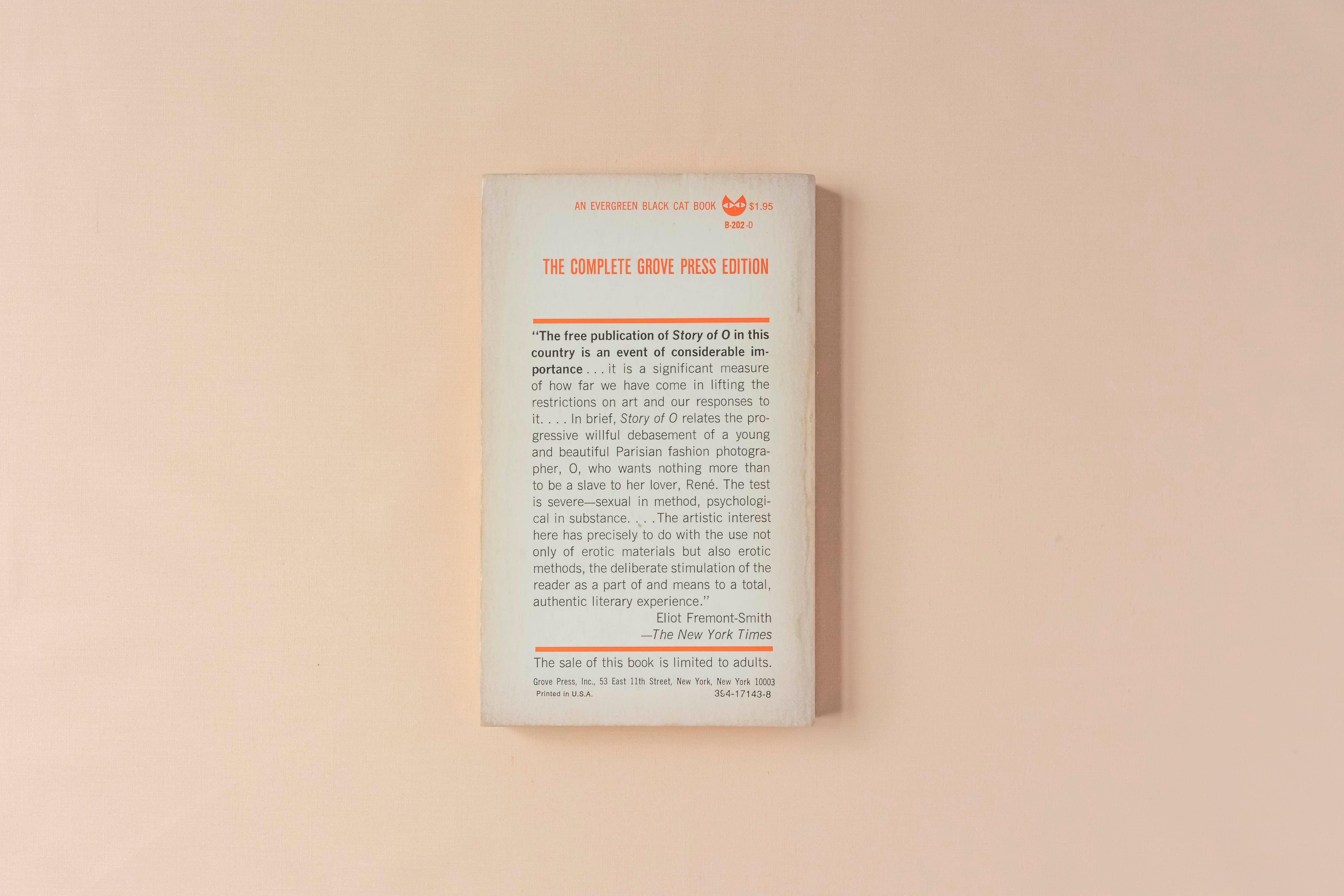 Story of O, back cover