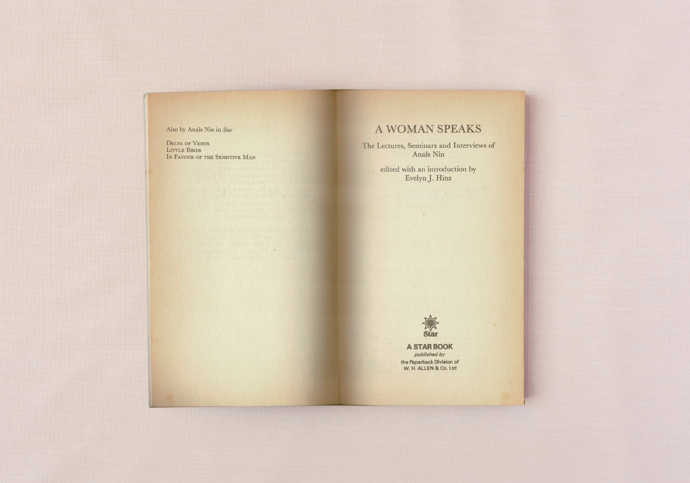 A Woman Speaks, frontispiece