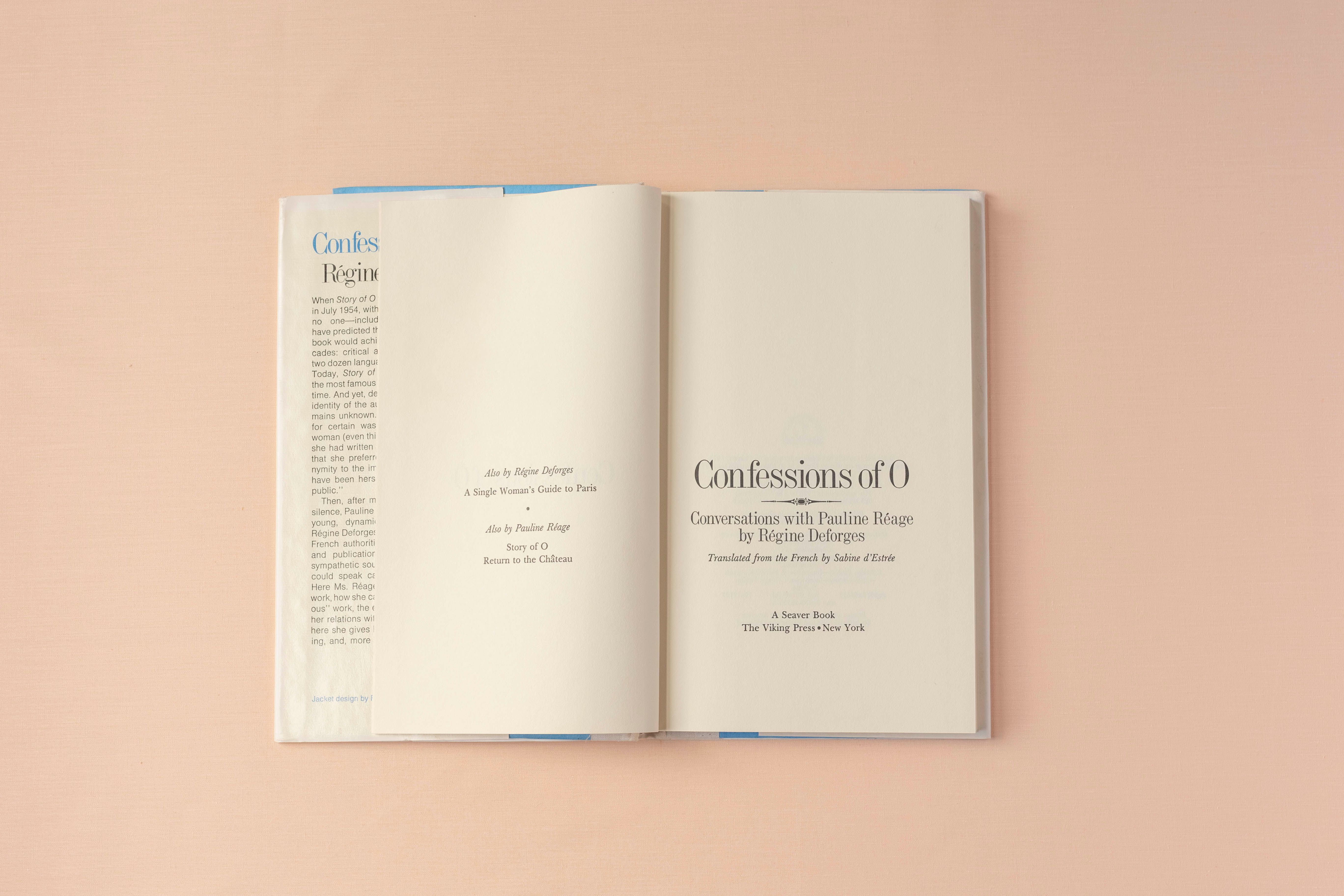 Confessions of O, frontispiece