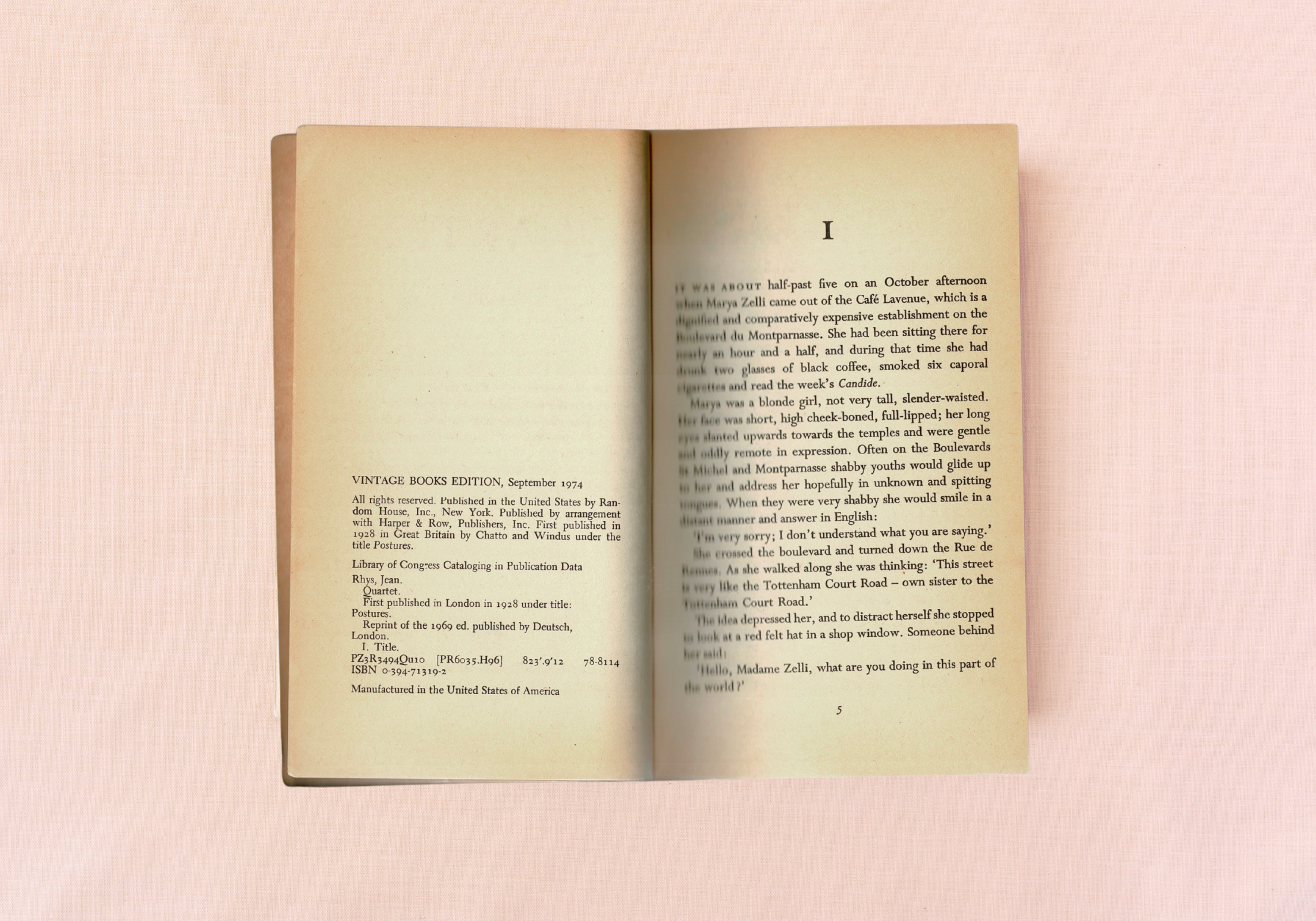 Quartet, imprint page