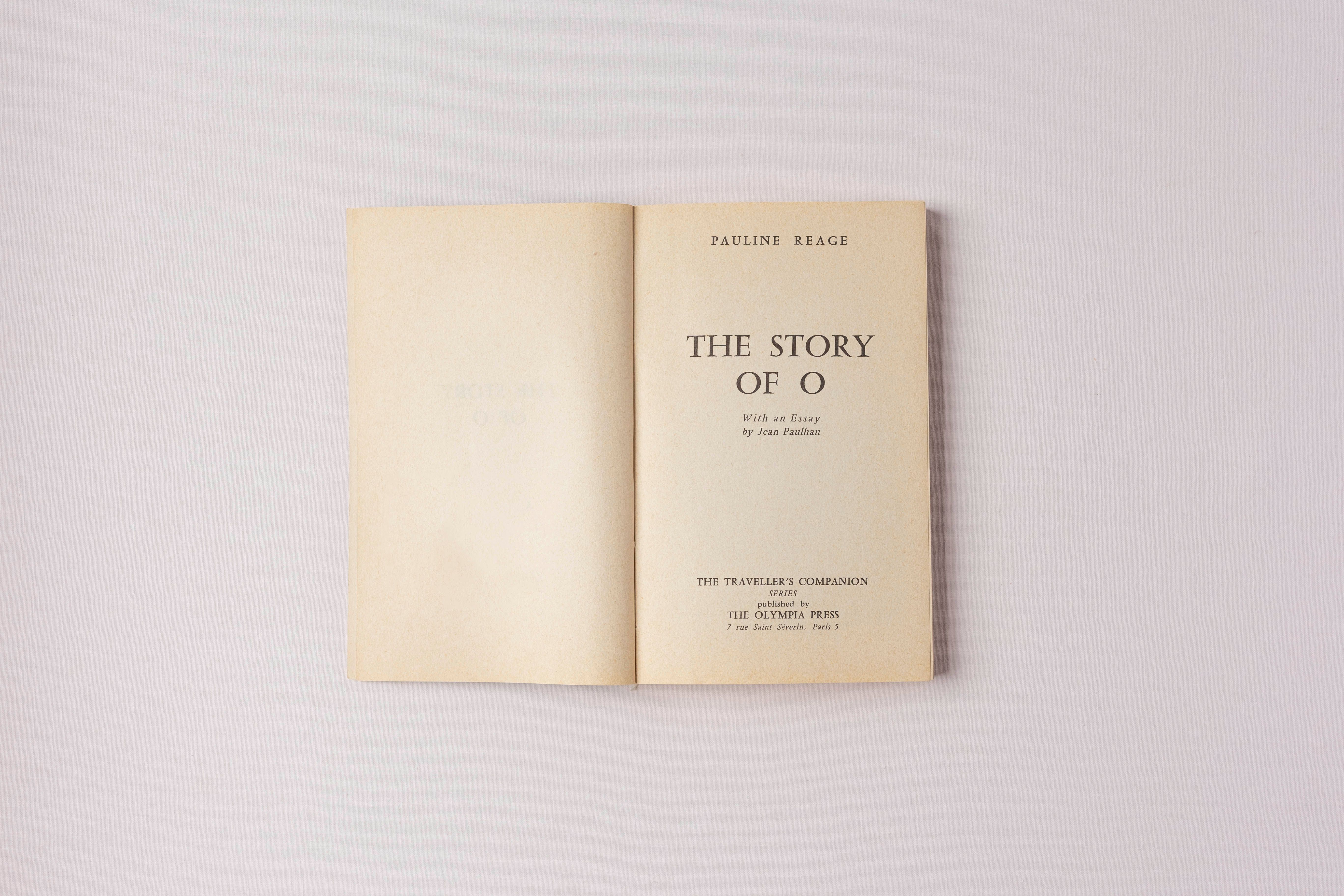 Story of O, imprint page