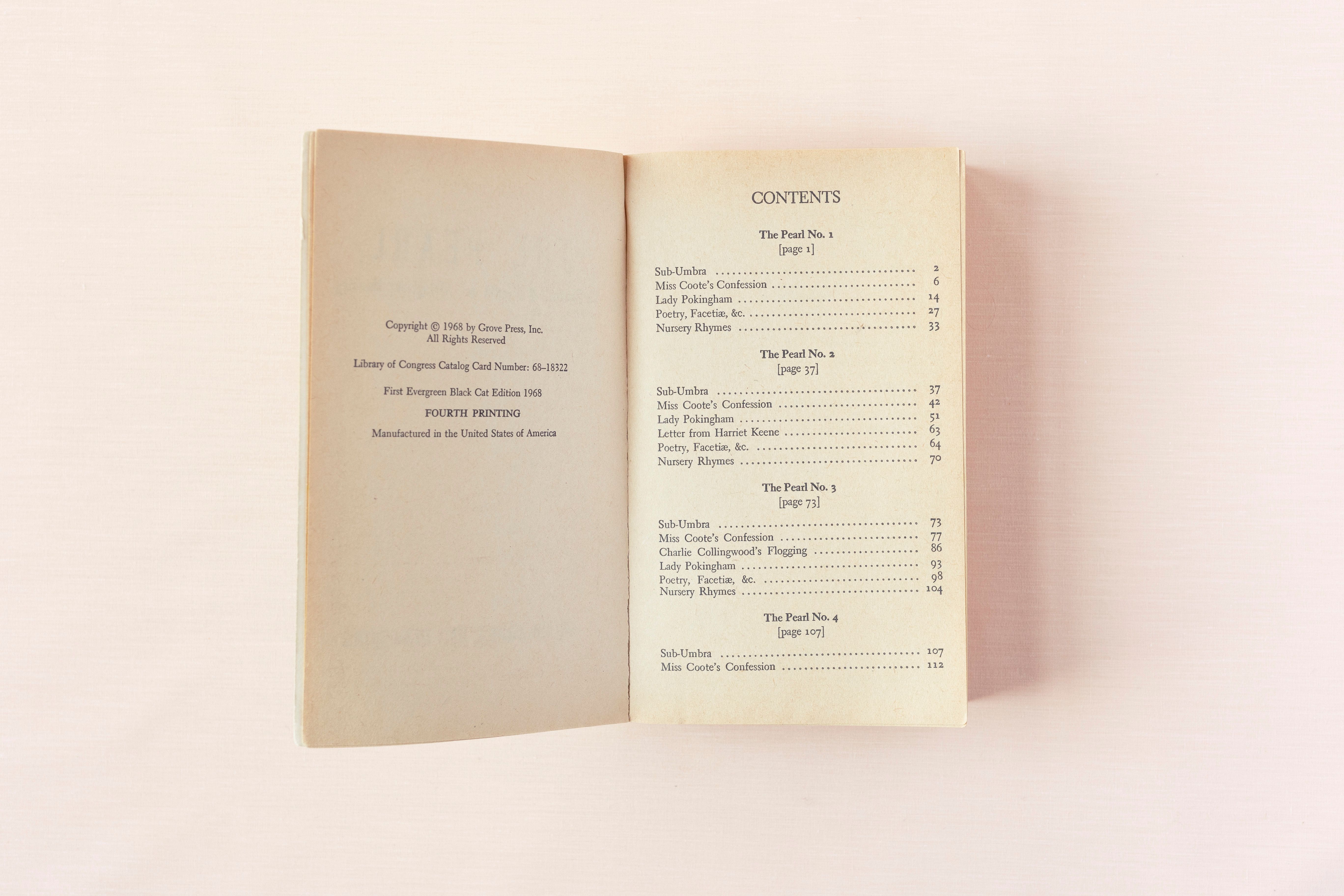 the pearl, imprint page