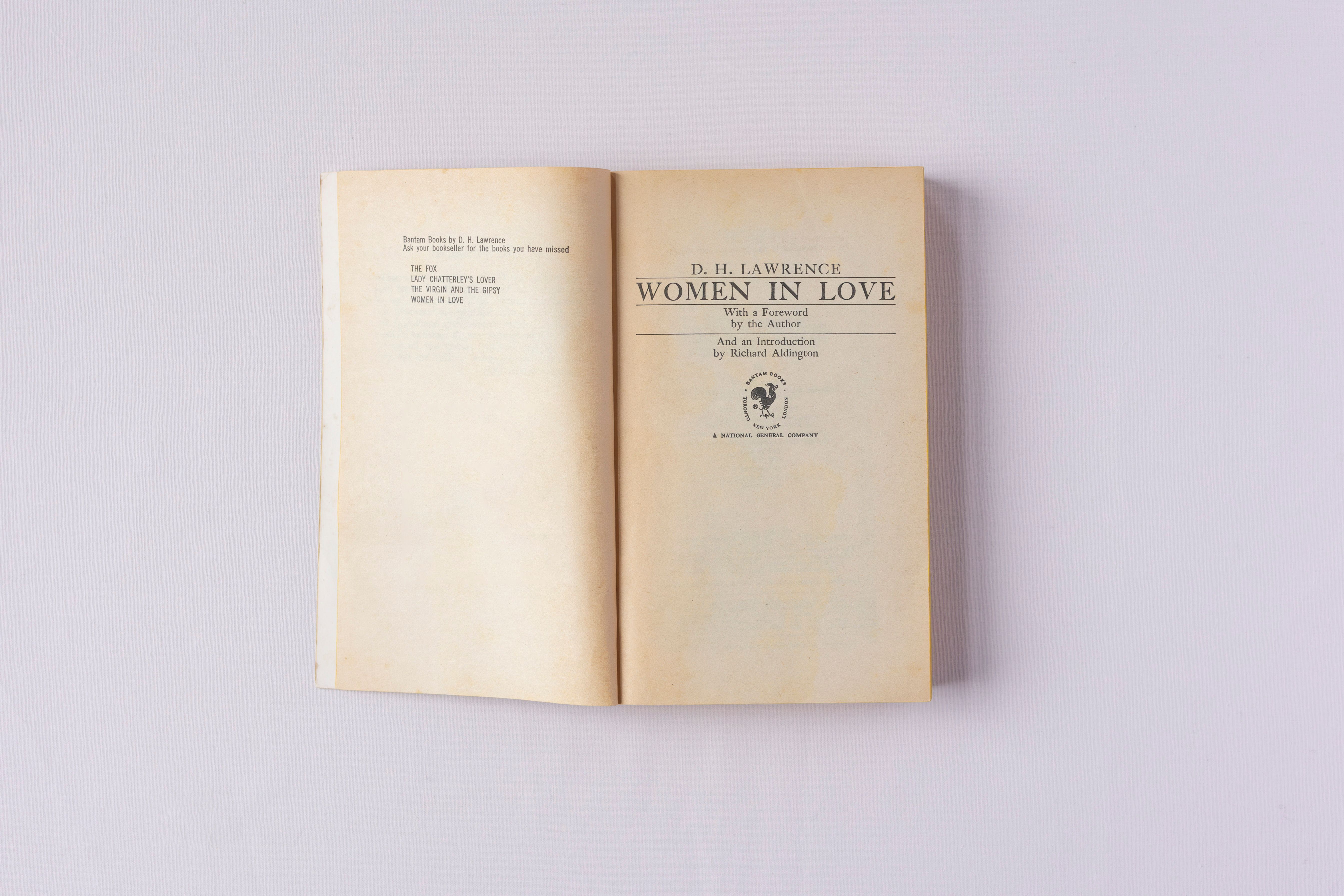Women in Love, frontispiece