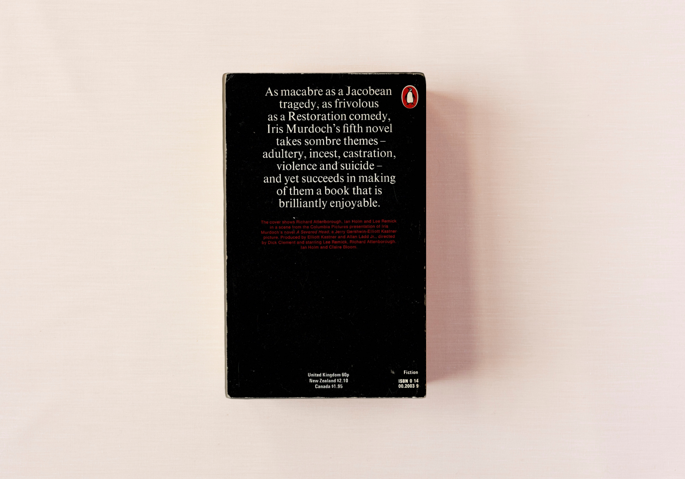 A Severed Head, back cover