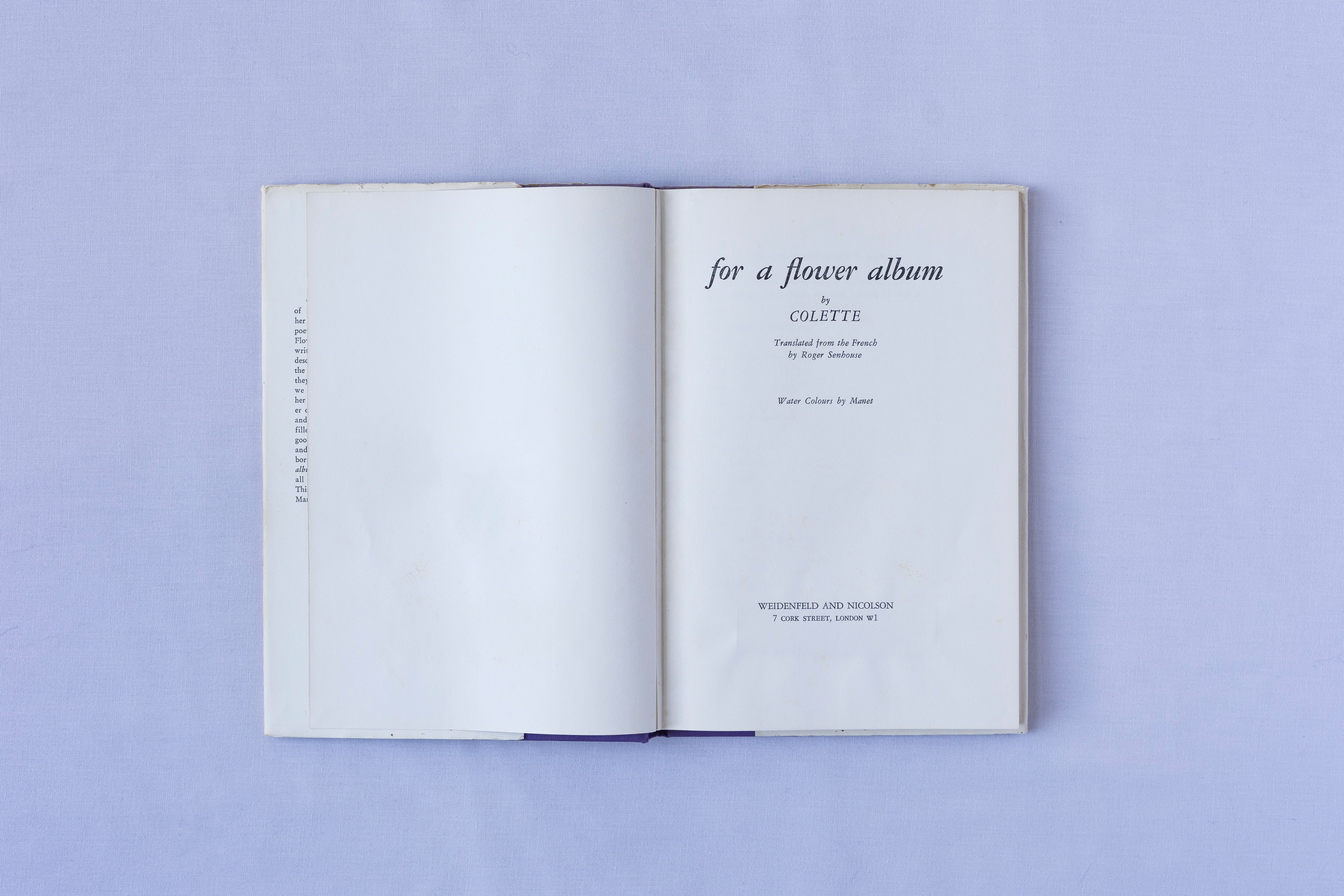 For a Flower Album, frontispiece