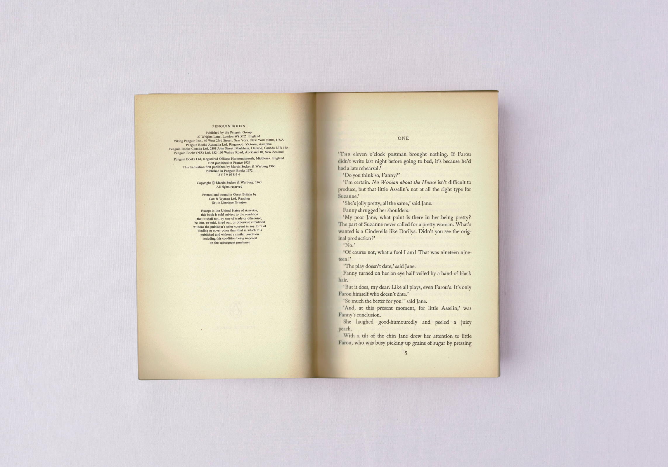 The Other One, imprint page