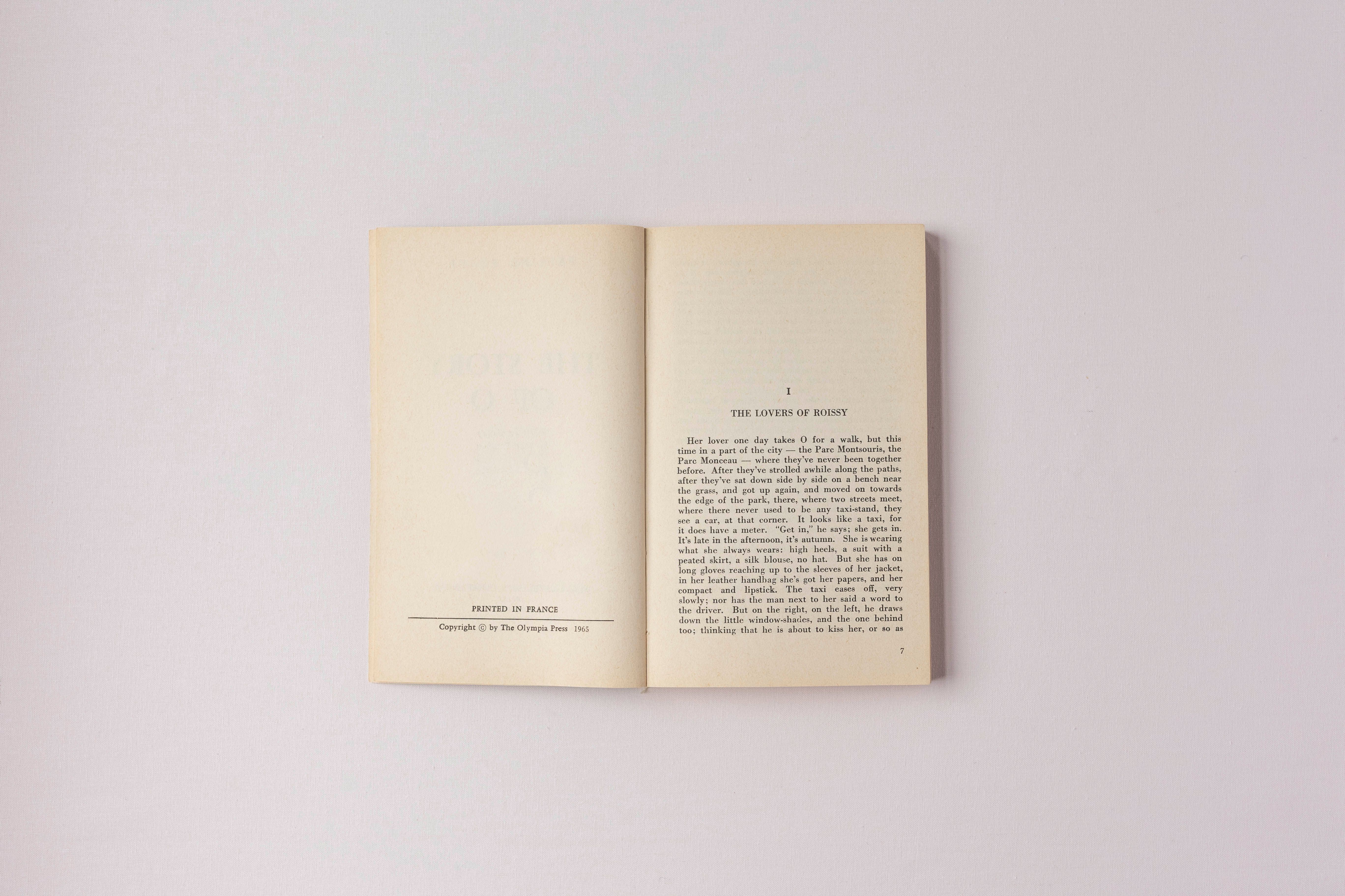 Story of O, imprint page