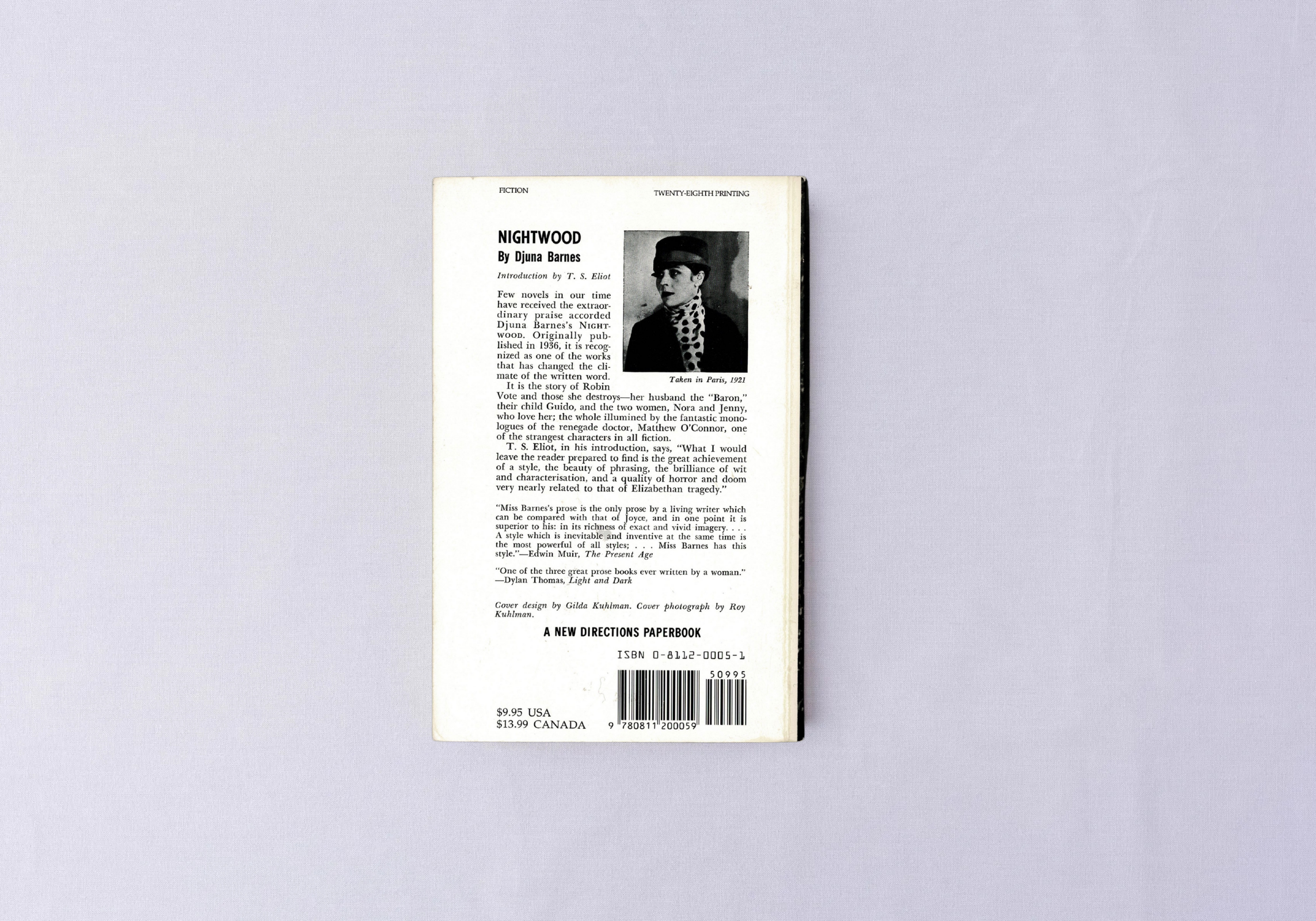 Nightwood by Djuana Barnes, back cover