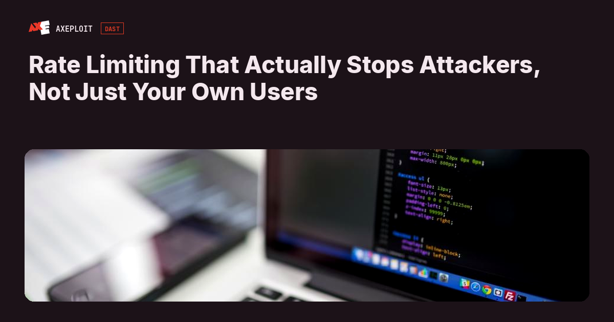 Rate Limiting That Actually Stops Attackers, Not Just Your Own Users