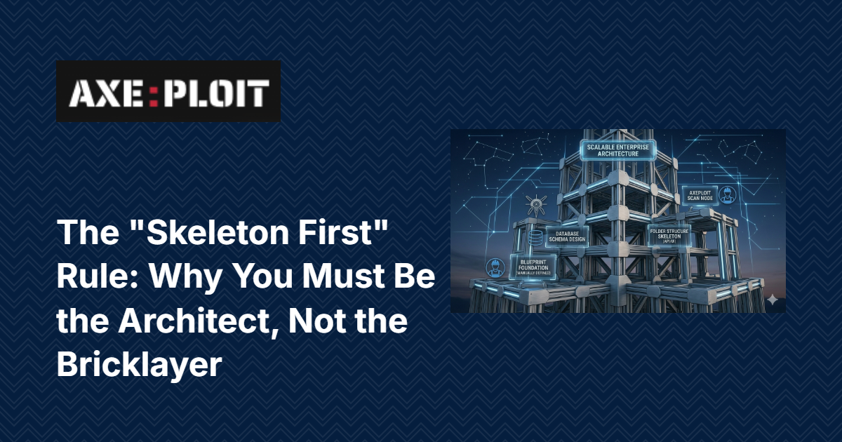 The "Skeleton First" Rule: Why You Must Be the Architect, Not the Bricklayer