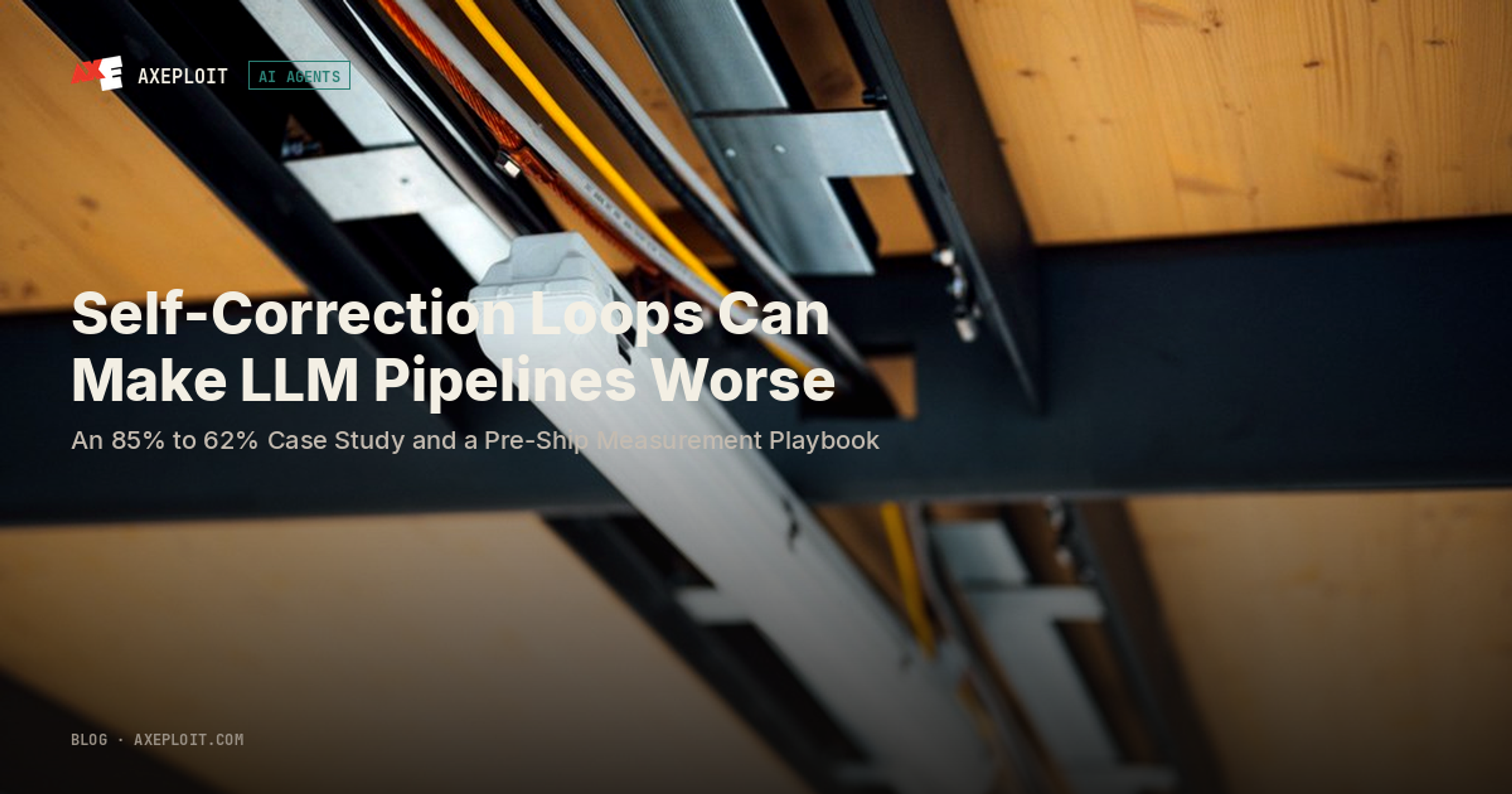 Self-Correction Loops Can Make LLM Pipelines Worse: An 85% to 62% Case Study and a Pre-Ship Measurement Playbook