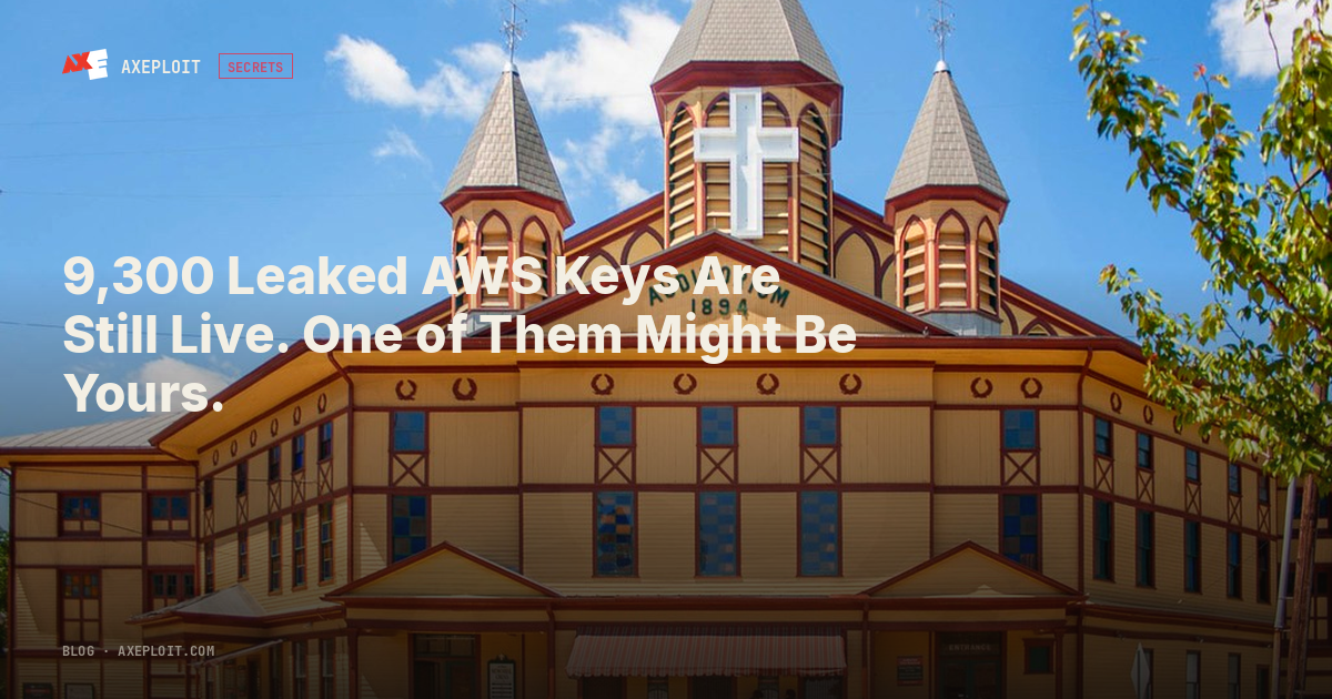 9,300 Leaked AWS Keys Are Still Live. One of Them Might Be Yours.