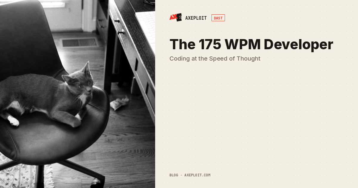 The 175 WPM Developer: Coding at the Speed of Thought