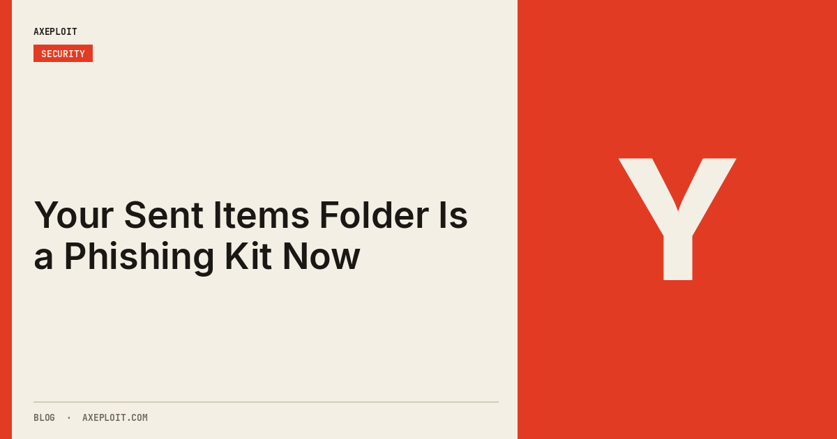 Your Sent Items Folder Is a Phishing Kit Now