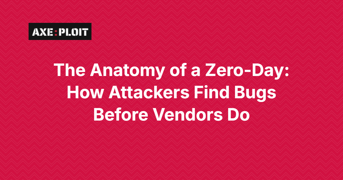 The Anatomy of a Zero-Day: How Attackers Find Bugs Before Vendors Do