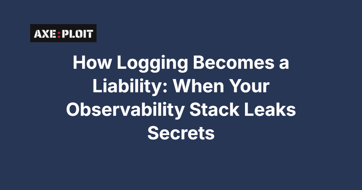 How Logging Becomes a Liability: When Your Observability Stack Leaks Secrets