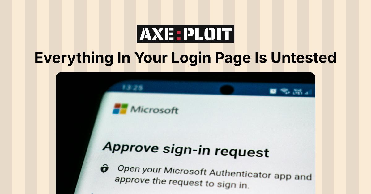 Everything In Your Login Page Is Untested