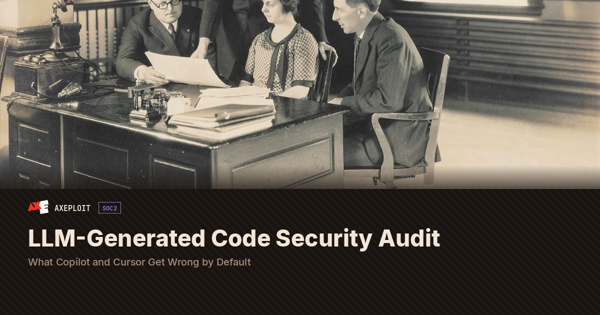 LLM-Generated Code Security Audit: What Copilot and Cursor Get Wrong by Default