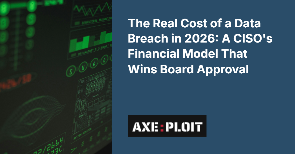 The Real Cost of a Data Breach in 2026: A CISO's Financial Model That Wins Board Approval
