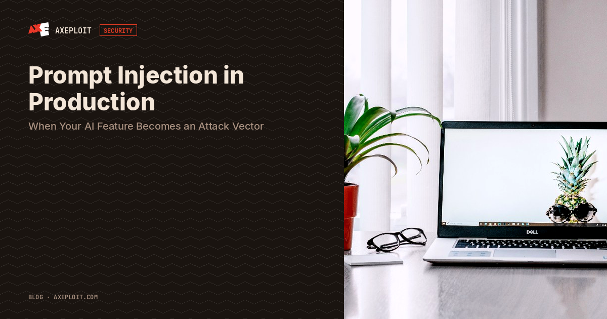 Prompt Injection in Production: When Your AI Feature Becomes an Attack Vector
