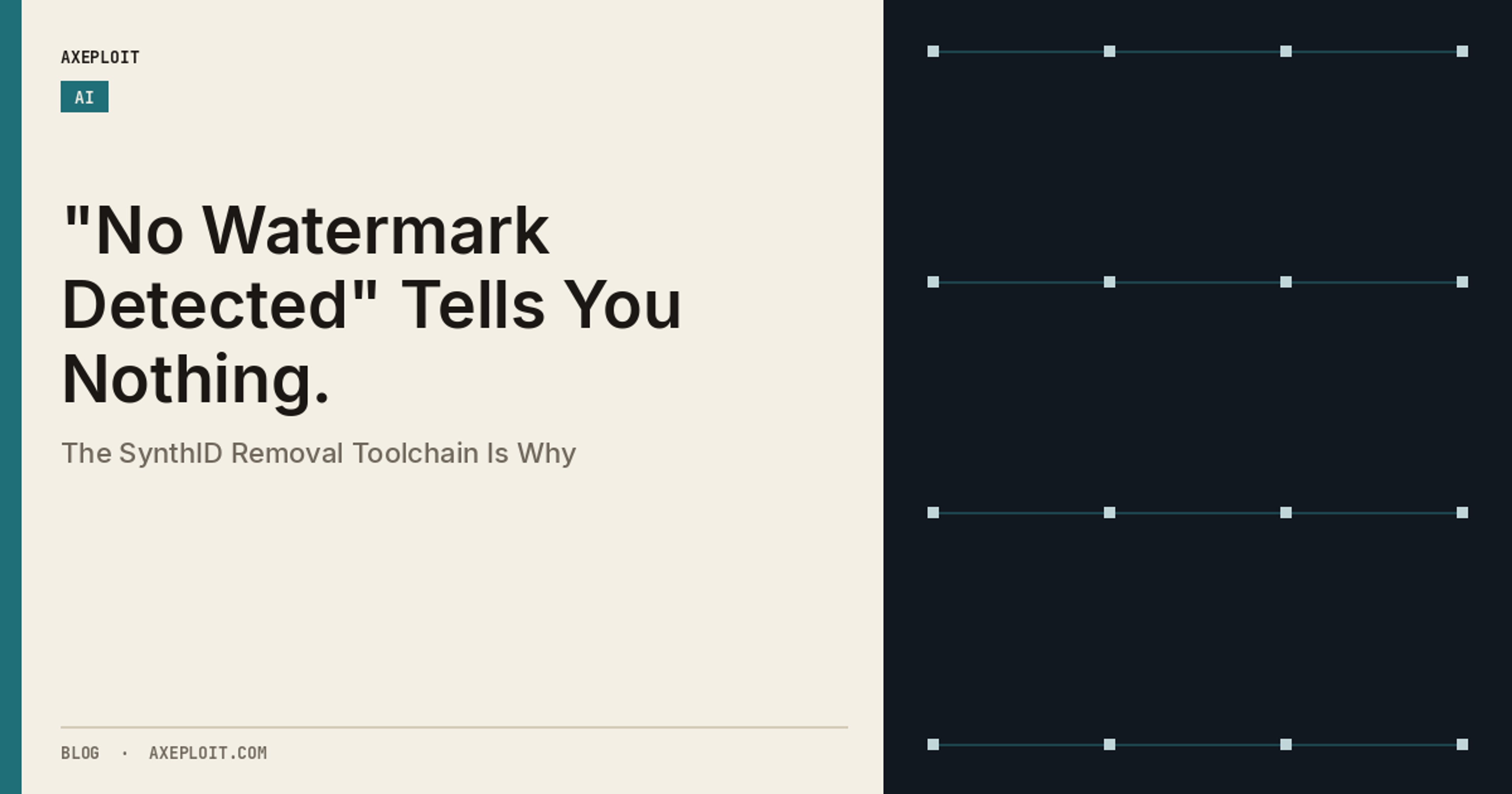 "No Watermark Detected" Tells You Nothing. The SynthID Removal Toolchain Is Why