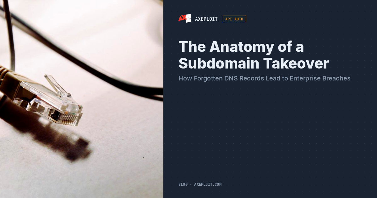 The Anatomy of a Subdomain Takeover: How Forgotten DNS Records Lead to Enterprise Breaches