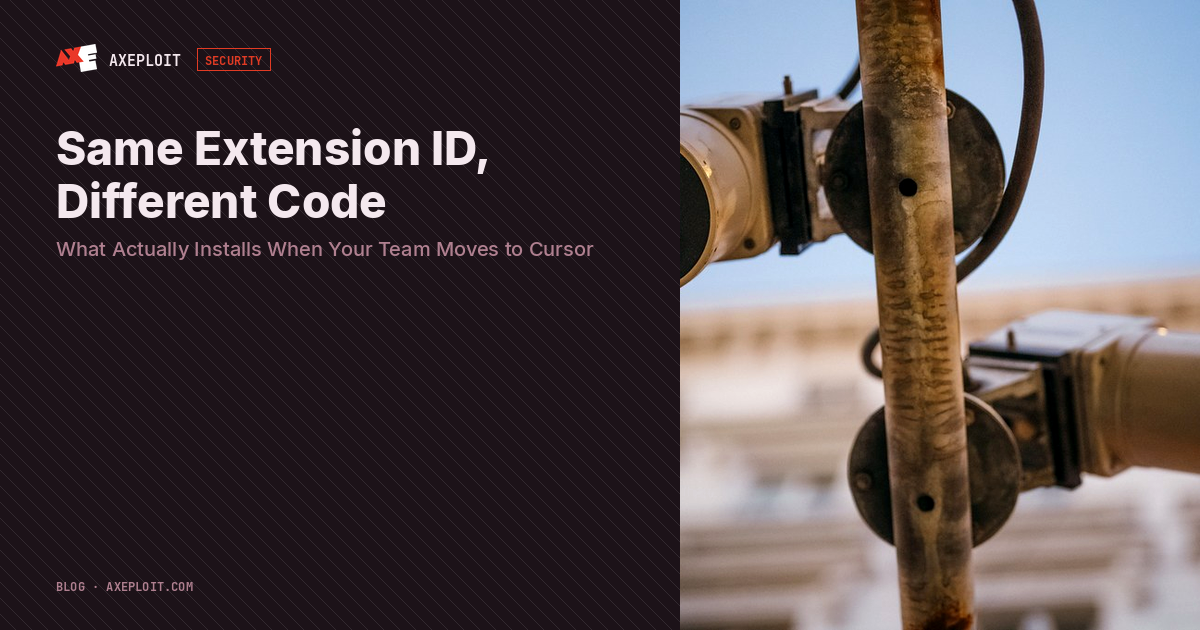 Same Extension ID, Different Code: What Actually Installs When Your Team Moves to Cursor
