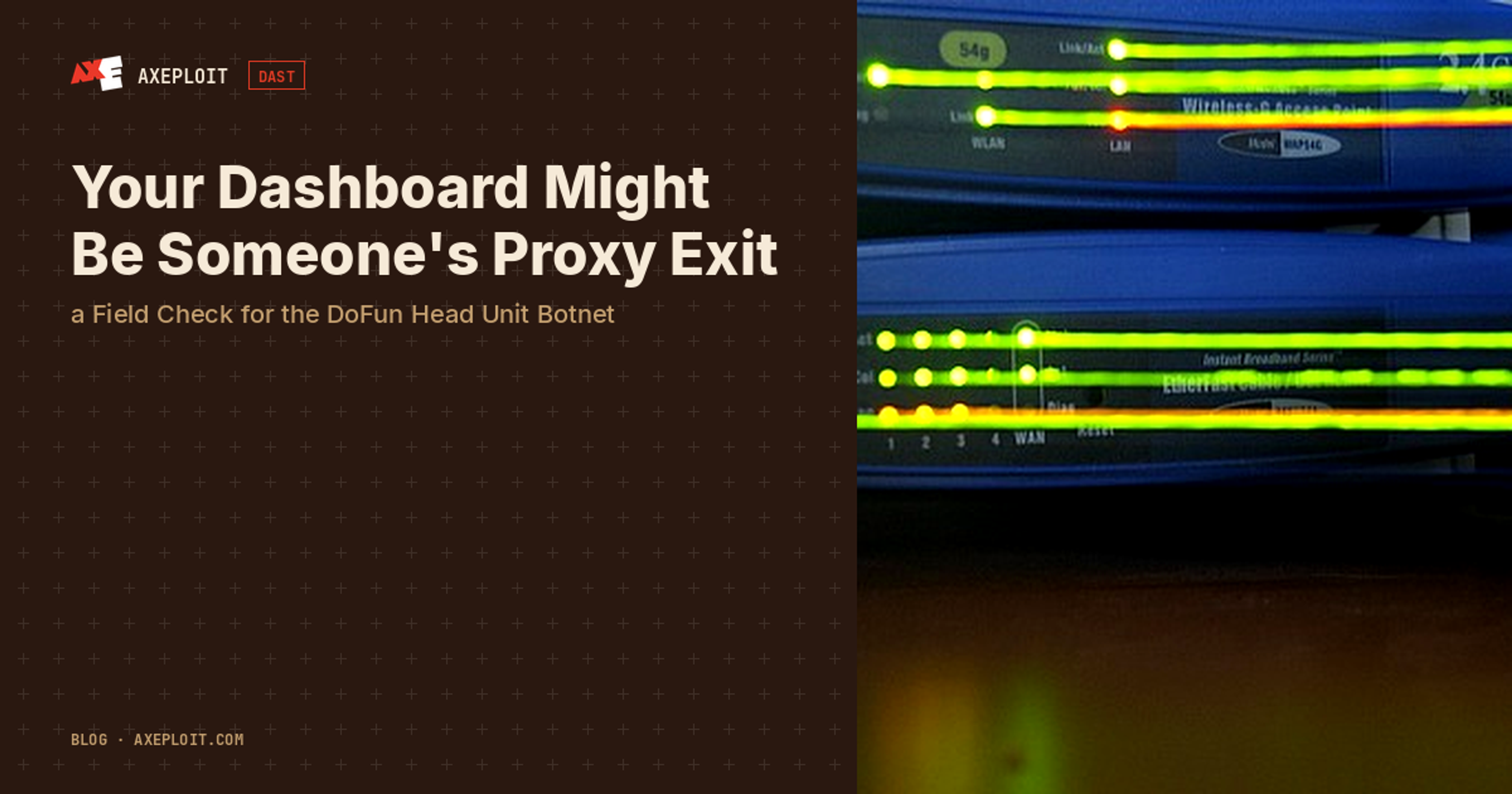 Your Dashboard Might Be Someone's Proxy Exit: a Field Check for the DoFun Head Unit Botnet