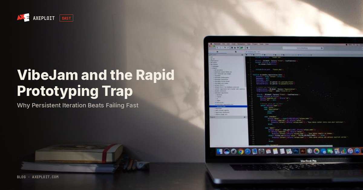 VibeJam and the Rapid Prototyping Trap: Why Persistent Iteration Beats Failing Fast