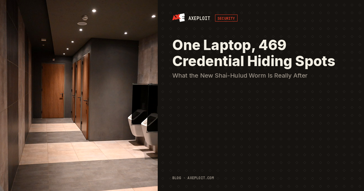 One Laptop, 469 Credential Hiding Spots: What the New Shai-Hulud Worm Is Really After