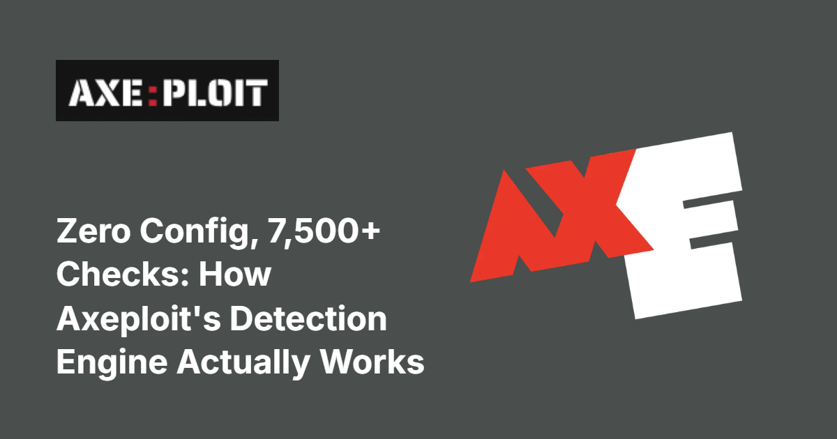 Zero Config, 7,500+ Checks: How Axeploit's Detection Engine Actually Works