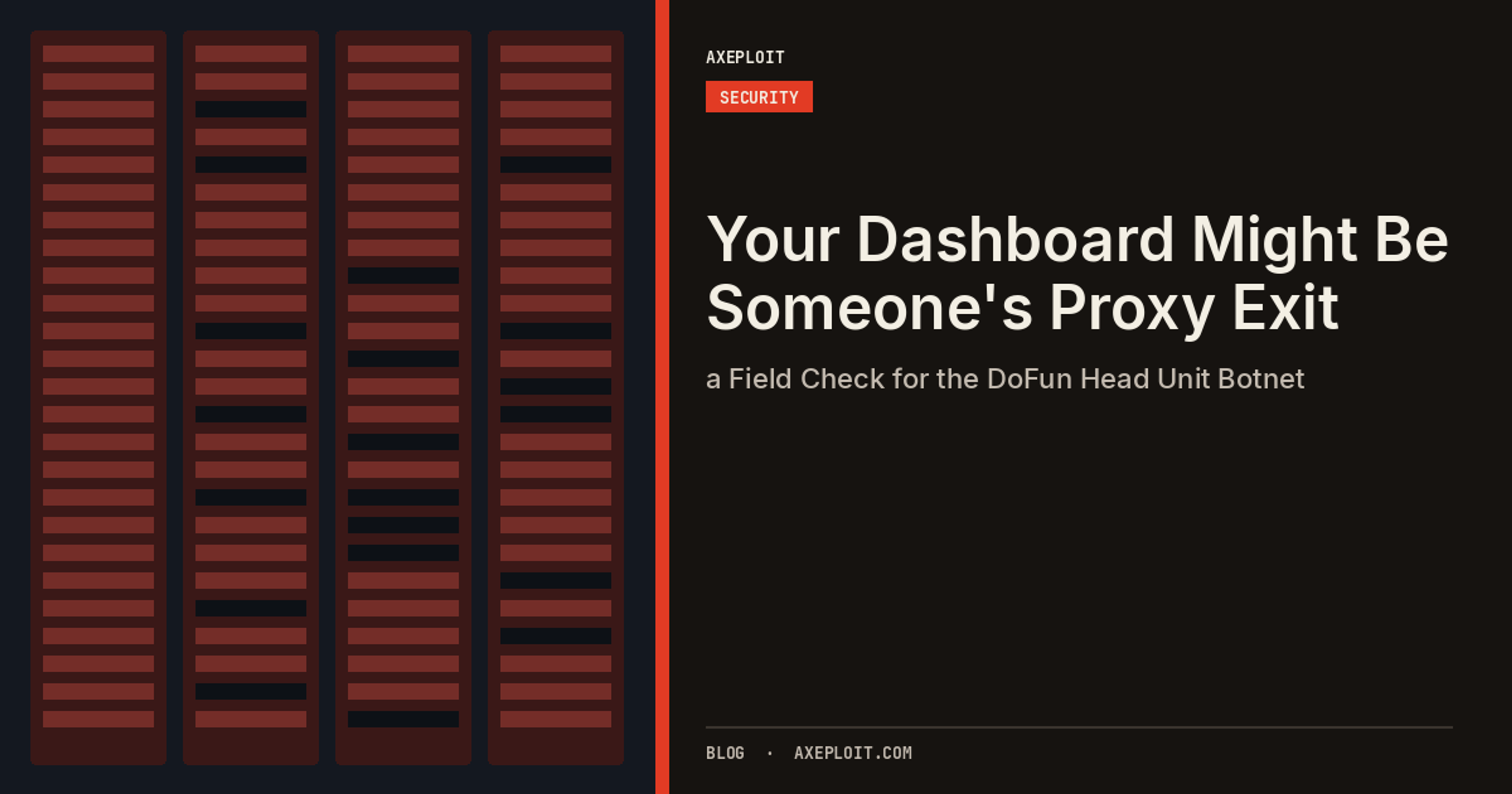 Your Dashboard Might Be Someone's Proxy Exit: a Field Check for the DoFun Head Unit Botnet