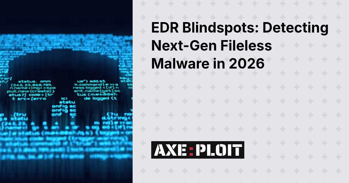 EDR Blindspots: Detecting Next-Gen Fileless Malware in 2026