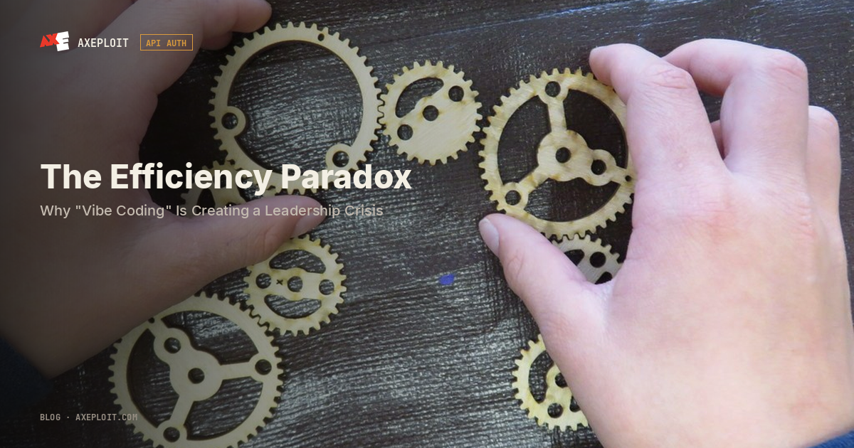 The Efficiency Paradox: Why "Vibe Coding" Is Creating a Leadership Crisis