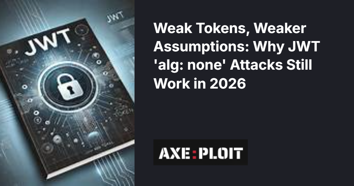 Weak Tokens, Weaker Assumptions: Why JWT 'alg: none' Attacks Still Work in 2026