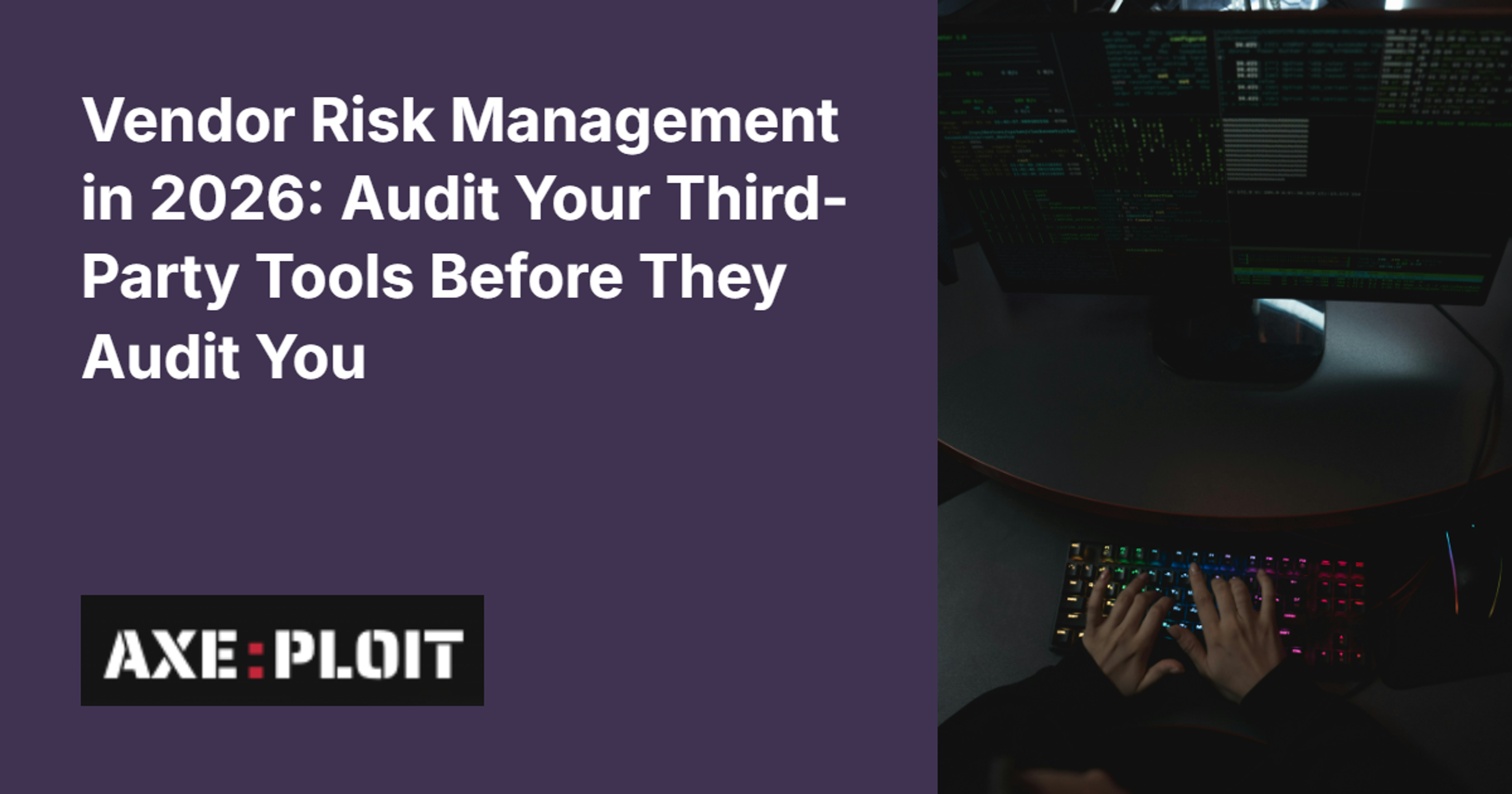 Vendor Risk Management in 2026: Audit Your Third-Party Tools Before They Audit You