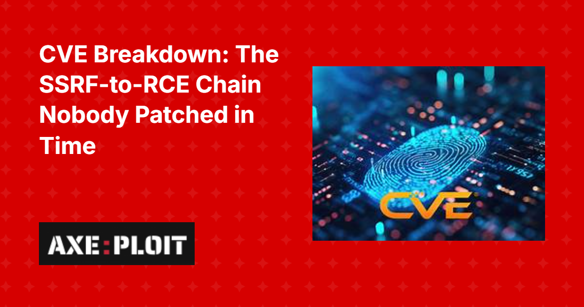 CVE Breakdown: The SSRF-to-RCE Chain Nobody Patched in Time