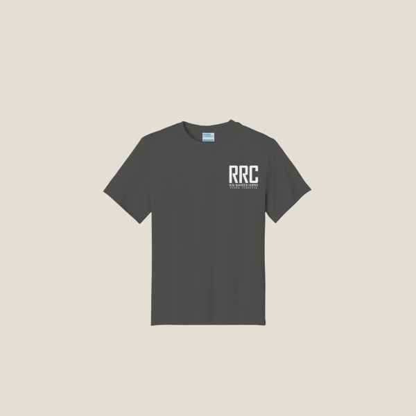 Gray Scary Good Tee for youth front with RRC Floyd, Virginia on front left pocket area