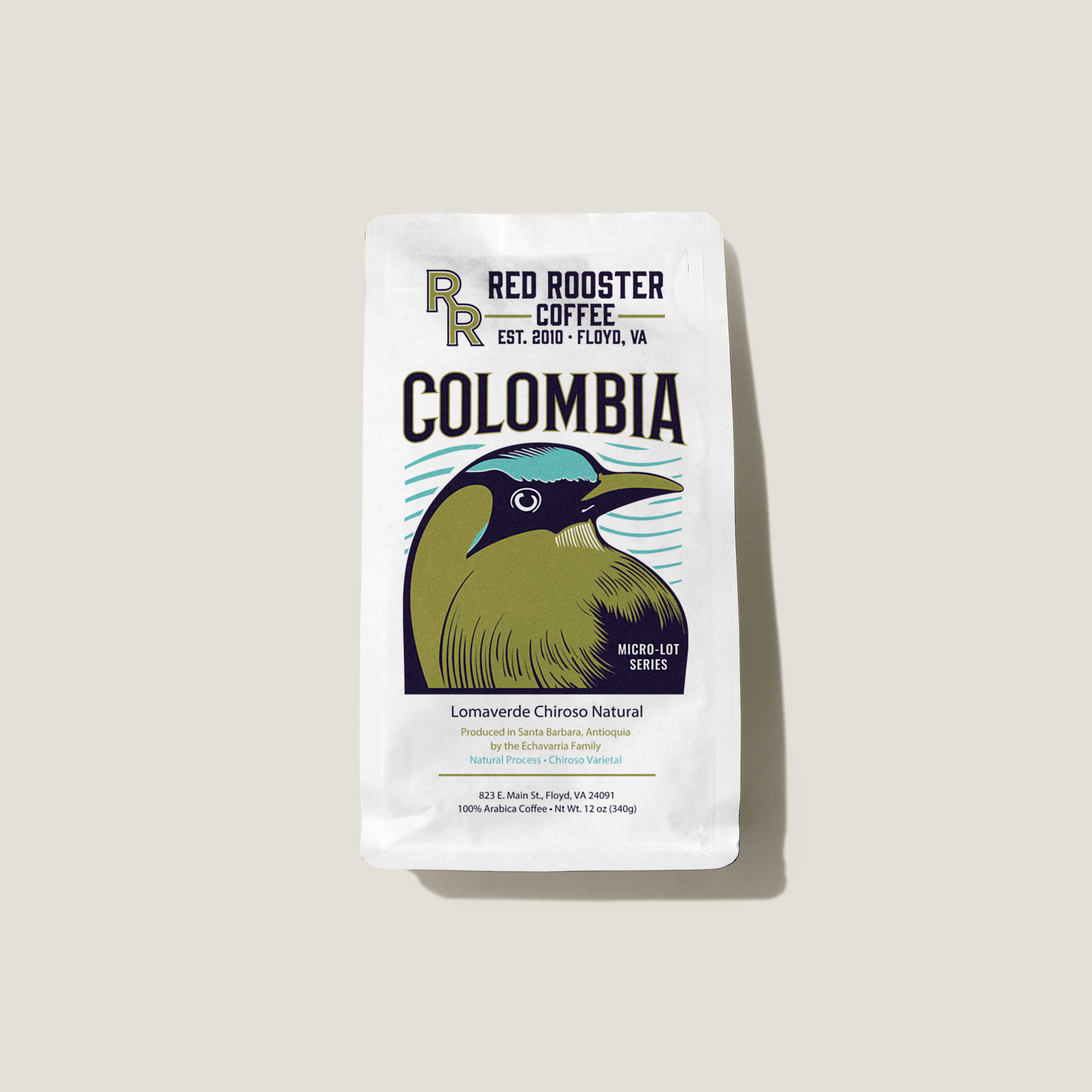 Colombia Lomaverde Chiroso Natural Light Roast Single Origin Coffee