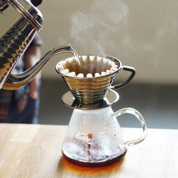 Kalita Wave 185 Stainless Steel Coffee Dripper Red Rooster Coffee