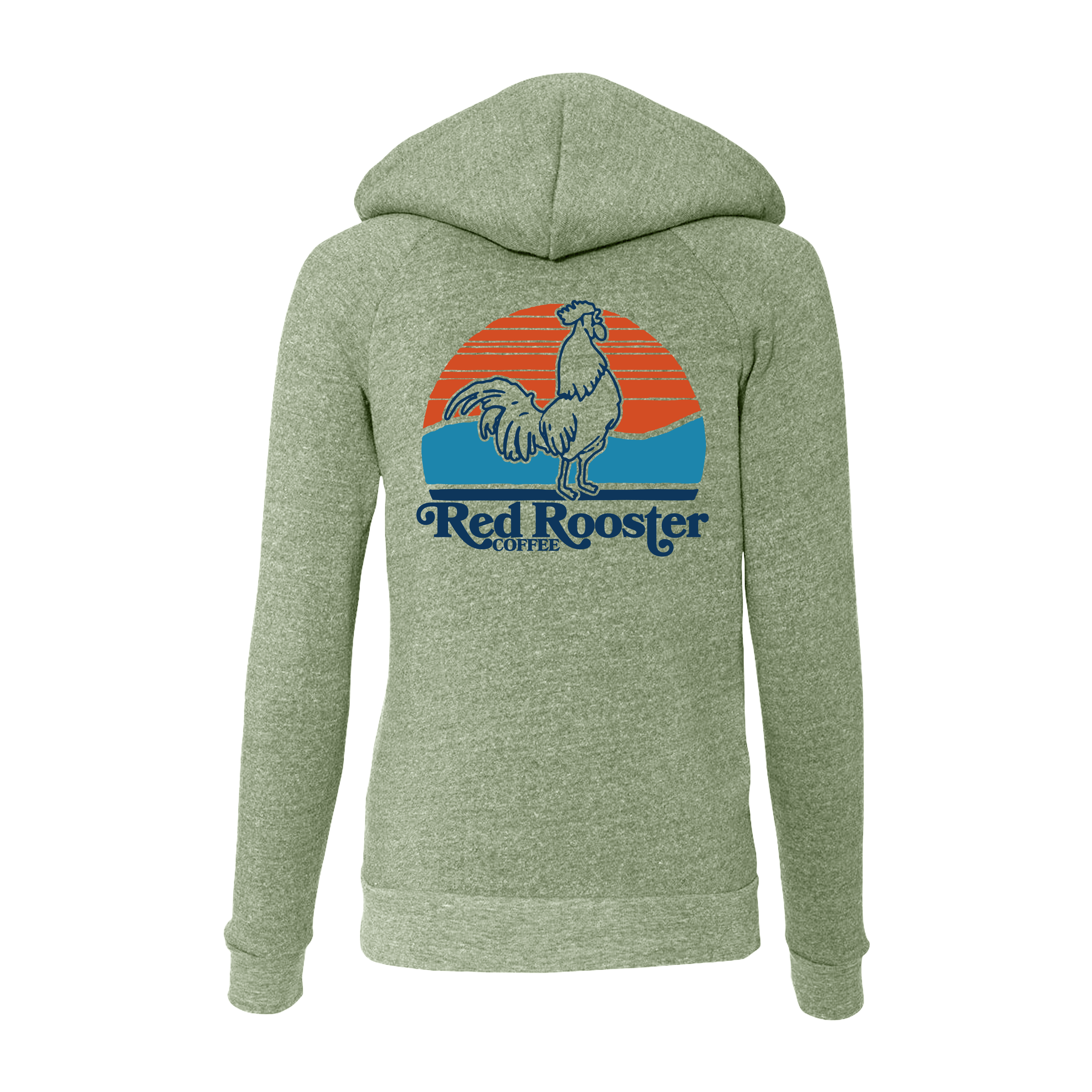 Roanoke Military Green Hoodie (White/Orange)