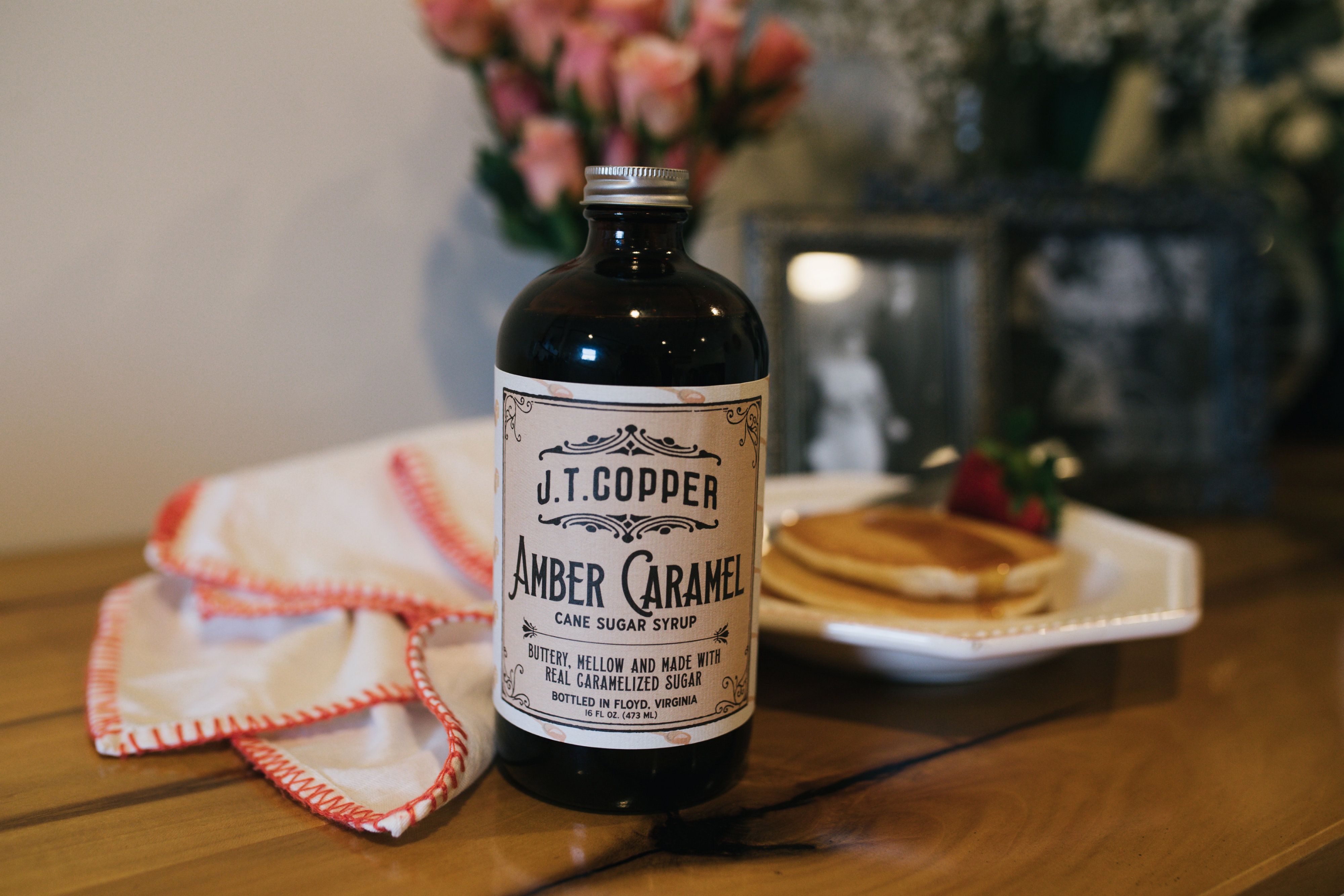 J.T. Copper Amber Caramel Naturally Flavored Syrup
