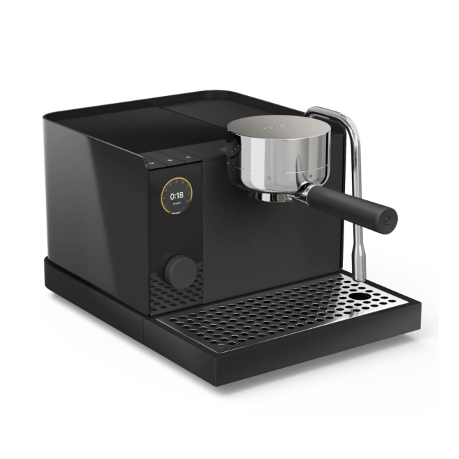 Black Fellow Espresso 1 Series espresso machine on white background
