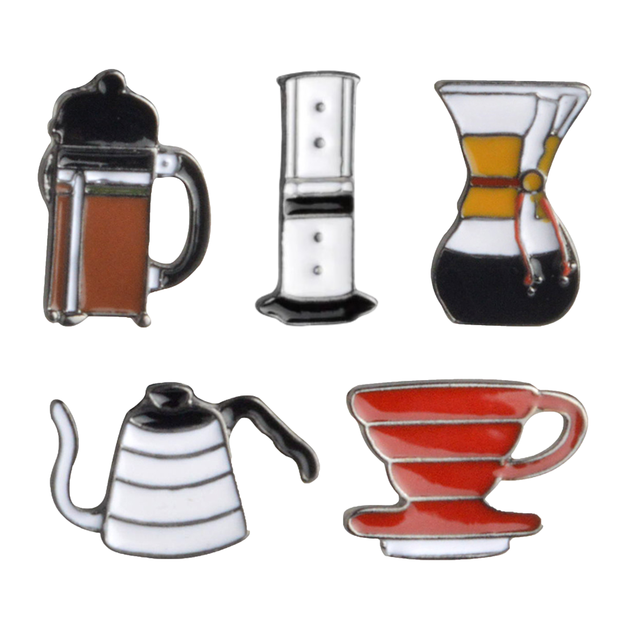 Coffee Meister ピンバッジ Brew Method Enamel Pin - Red Rooster Coffee