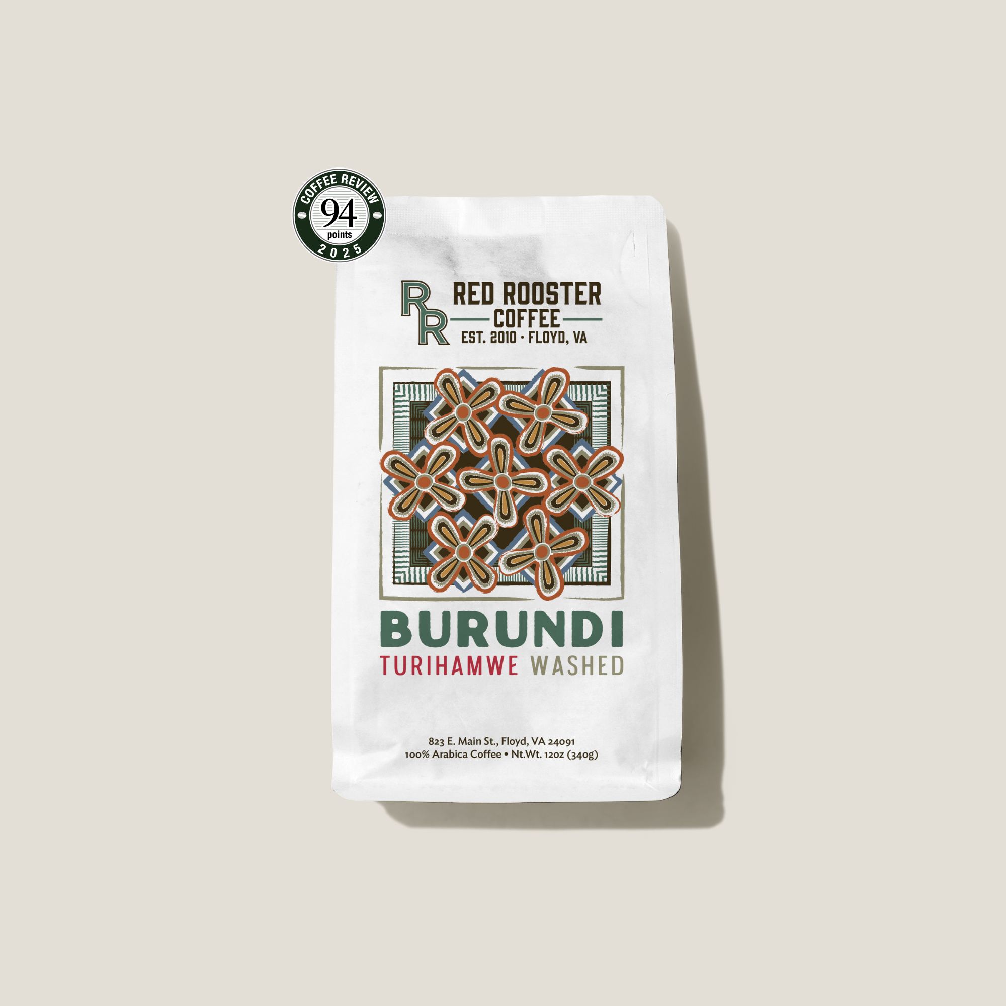 Red Rooster Coffee Burundi Turihamwe Washed Light Roast