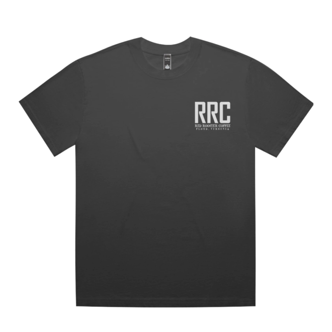 Scary Good Heavyweight Box Tee Unisex Black, RRC on Front in white