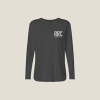 Scary Good Long Sleeve Women's Gray Tee, RRC on Front in white
